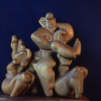 Sculpture titled "family group" by Robert Winslow, Original Artwork, Wood