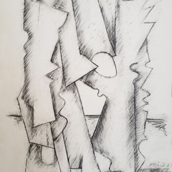 Drawing titled "Study/glass" by Robert Winslow, Original Artwork, Graphite