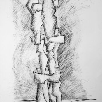 Dessin intitulée "glsfrm2" par Robert Winslow, Œuvre d'art originale, Graphite