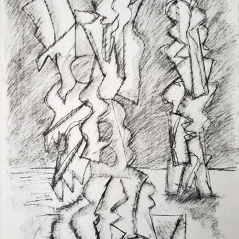 Dessin intitulée "study/sculpture" par Robert Winslow, Œuvre d'art originale, Graphite