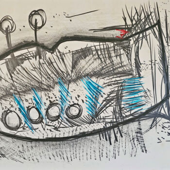 Disegno intitolato "neo5" da Robert Winslow, Opera d'arte originale, Grafite