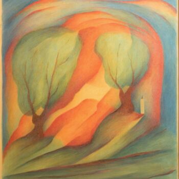 绘画 标题为“Zwei Bäumen” 由Robert Wroblewski, 原创艺术品, 水粉