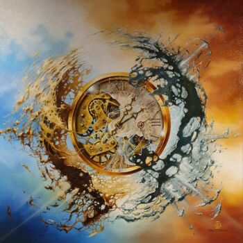 Malerei mit dem Titel "END OF TIME" von Robert Zietara, Original-Kunstwerk, Öl