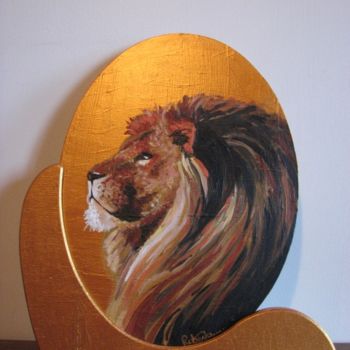 Painting titled "leone" by Roberta Pagani, Original Artwork