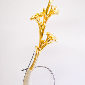 Design intitulée "Goldlilie - Modell…" par Robert Weingartner, Œuvre d'art originale, Bois