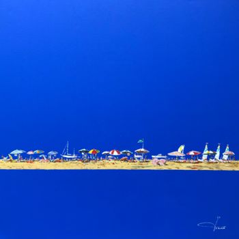 Painting titled "A la plage." by Robert Dorgnon, Original Artwork, Acrylic