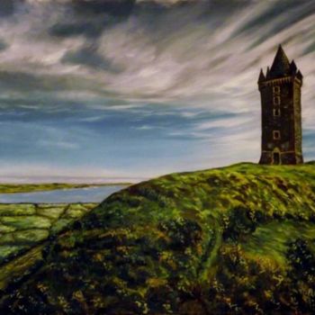 Pittura intitolato "Scrabo Tower2" da Robert Gary Chestnutt, Opera d'arte originale, Olio