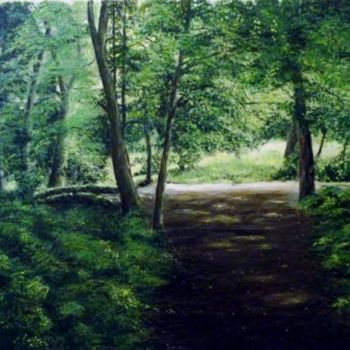 Painting titled "Woods and water" by Robert Gary Chestnutt, Original Artwork