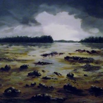 Malarstwo zatytułowany „Stormy Strangford” autorstwa Robert Gary Chestnutt, Oryginalna praca