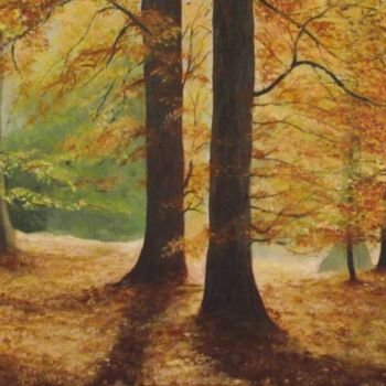 Pittura intitolato "Forest Light" da Robert Gary Chestnutt, Opera d'arte originale