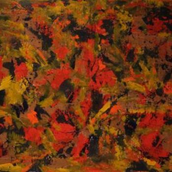 Painting titled "Les feuilles mortes…" by Roberto Agro, Original Artwork, Acrylic