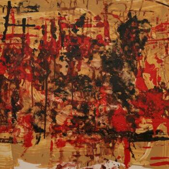 Painting titled "Le rouge et le noir" by Roberto Agro, Original Artwork, Acrylic