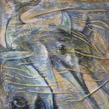 Pittura intitolato "pesci.jpg" da Roberto Albanese, Opera d'arte originale