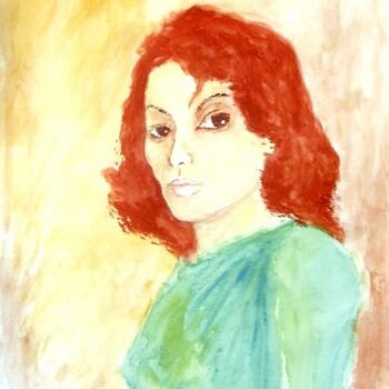 Картина под названием "A dama de verde" - Roberto Armorizzi, Подлинное произведение искусства