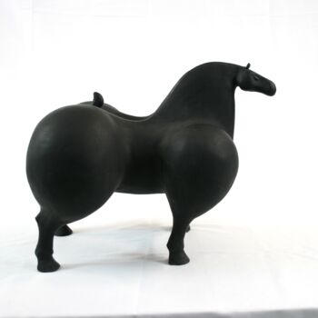 Sculpture titled "Horse 2" by Roberto Barbuti, Original Artwork, Terra cotta