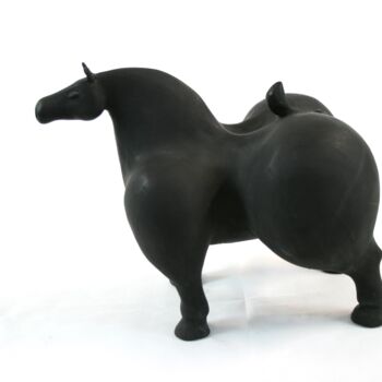 Sculpture titled "Horse 3" by Roberto Barbuti, Original Artwork, Terra cotta