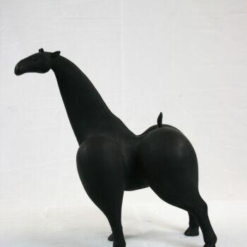 Sculpture intitulée "Giraffe" par Roberto Barbuti, Œuvre d'art originale, Terre cuite
