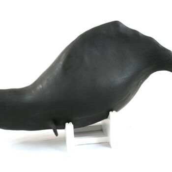 Sculpture titled "Sperm whale" by Roberto Barbuti, Original Artwork, Terra cotta