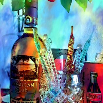 Artes digitais intitulada "Rum Drink" por Roberto Bartoccini, Obras de arte originais, Pintura digital