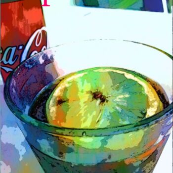Digitale Kunst getiteld "Coca Lemon" door Roberto Bartoccini, Origineel Kunstwerk, Digitaal Schilderwerk