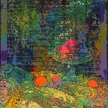 Arte digitale intitolato "Interno con fruttie…" da Roberto Bartoccini, Opera d'arte originale, Pittura digitale