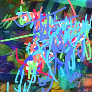 Digitale Kunst getiteld "Intrigue of colors" door Roberto Bartoccini, Origineel Kunstwerk, Digitaal Schilderwerk