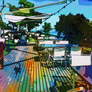 Digitale Kunst getiteld "Belvedere panoramico" door Roberto Bartoccini, Origineel Kunstwerk, Digitaal Schilderwerk