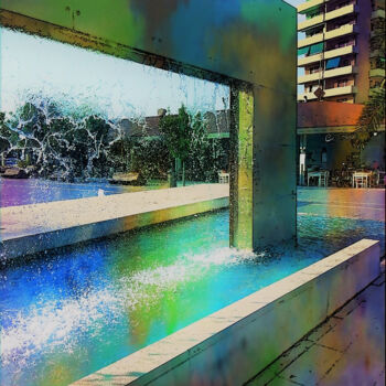Arte digitale intitolato "Vasca e fontana cit…" da Roberto Bartoccini, Opera d'arte originale, Pittura digitale