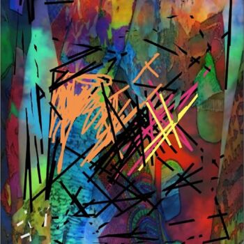 Цифровое искусство под названием "Insieme of colors" - Roberto Bartoccini, Подлинное произведение искусства, Цифровая живопи…