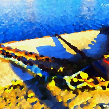 Digital Arts titled "Porto, ancoraggio" by Roberto Bartoccini, Original Artwork, Digital Painting