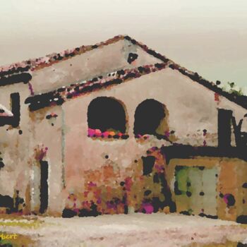 Arts numériques intitulée "Antico casale" par Roberto Bartoccini, Œuvre d'art originale, Peinture numérique