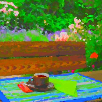 Digital Arts titled "Pausa caffè" by Roberto Bartoccini, Original Artwork, Digital Painting