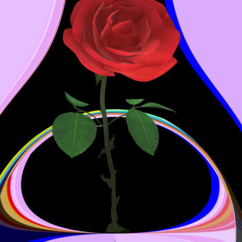 Digital Arts titled "Il vaso "rosa"" by Roberto Bartoccini, Original Artwork, Digital Painting