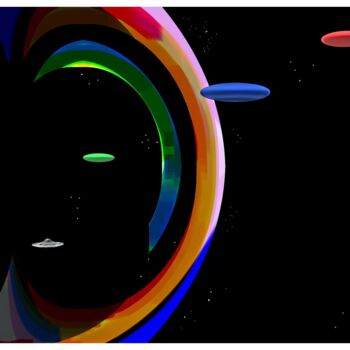Artes digitais intitulada "Viaggi cosmici" por Roberto Bartoccini, Obras de arte originais, Pintura digital