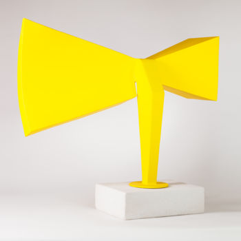 Γλυπτική με τίτλο "Torso 6 yellow" από Roberto Canduela, Αυθεντικά έργα τέχνης, Μέταλλα
