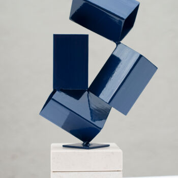 Escultura intitulada "Cubic spaces 1" por Roberto Canduela, Obras de arte originais, Metais