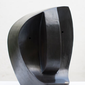 Sculpture titled "Otreiza's head 2" by Roberto Canduela, Original Artwork, Metals