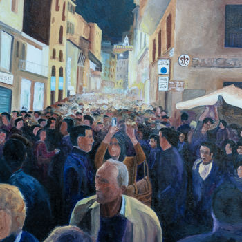Painting titled "la-notte-bianca-40x…" by Roberto Carradori, Original Artwork