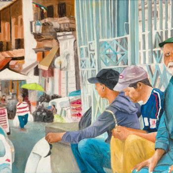 Pintura titulada "mercato-a-catania-4…" por Roberto Carradori, Obra de arte original