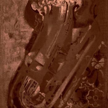 Painting titled "Saxophone" by Roberto Curoso, Original Artwork, Oil