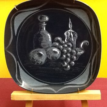 Estampas & grabados titulada "piattino maiolica i…" por Roby, Obra de arte original