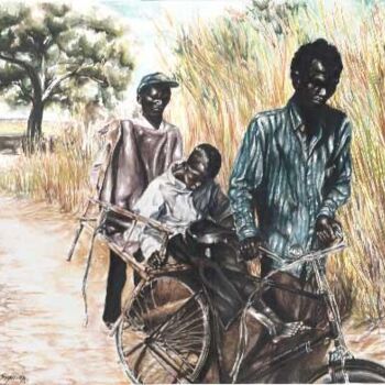 Painting titled "Africa" by Roberto Filho, Original Artwork