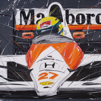 Pittura intitolato "Senna McLaren 27" da Roberto Muccillo, Opera d'arte originale