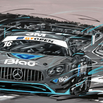 Pittura intitolato "GT Open Mercedes AM…" da Roberto Muccillo, Opera d'arte originale