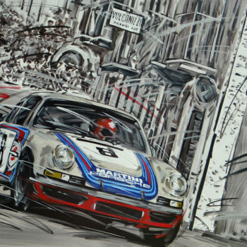 Pittura intitolato "Porsche 911 RSR 197…" da Roberto Muccillo, Opera d'arte originale