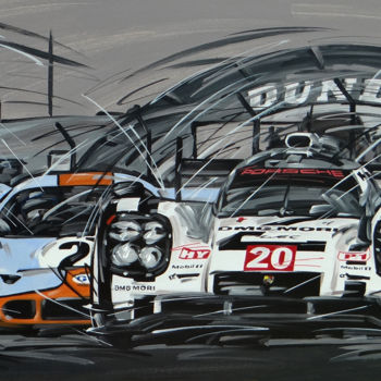 Pintura titulada "Porsche Le Mans 919…" por Roberto Muccillo, Obra de arte original