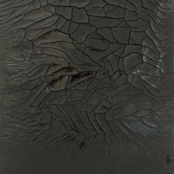 Картина под названием "OMAGGIO A BURRI" - Roberto Re, Подлинное произведение искусства, Масло Установлен на Деревянная панель