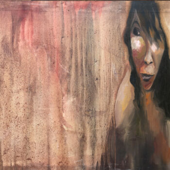 Peinture intitulée "woman_2" par Roberto Rivas, Œuvre d'art originale, Huile Monté sur Châssis en bois