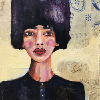 "Russian woman" başlıklı Tablo Roberto Rivas tarafından, Orijinal sanat, Akrilik Ahşap panel üzerine monte edilmiş