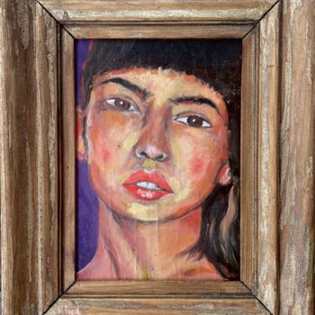 Painting titled "Woman_11" by Roberto Rivas, Original Artwork, Oil